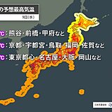今日8日は35℃以上150地点超え　東京都心は2日連続の猛暑日　9日も猛暑が続く