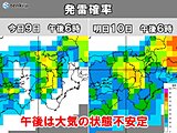 近畿は今日9日も非常に激しい雨や雷雨に十分注意