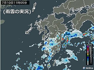 10日、宮崎県など九州太平洋側は局地的に大雨のおそれ　土砂災害や川の増水など注意