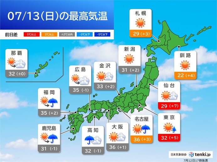 西日本は熱中症にも警戒