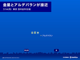 14日未明～明け方　金星とアルデバランが最接近　楽しめる所や観察ポイントは?