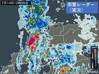 中国地方は今日14日夜にかけて激しい雨や雷雨　短時間で道路の冠水や河川が増水