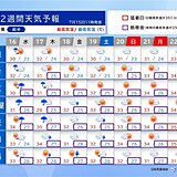 明日16日は関東と東海で大雨に警戒　19日からの3連休は広く晴れて厳しい暑さ