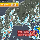 関東や東海、近畿に発達した雨雲　16日夜にかけて急な激しい雨や落雷に注意