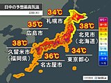 今日22日は「大暑」　暦通り猛烈な暑さ　38℃予想も　午後は急な激しい雷雨に注意