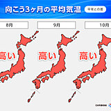 この夏も異例の猛暑か　10月も残暑おさまらず　長期間熱中症に警戒を　3か月予報