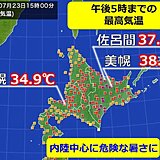 今日(23日)の道内は危険な暑さ　明日(24日)も熱中症に警戒を