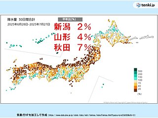 記録的少雨の日本列島　新潟は降水量が例年の2パーセント　この先も恵みの雨はなし