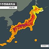 今日31日も危険な暑さ　熱中症に厳重警戒　最高気温40℃くらいまで上がる所も