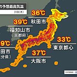 31日も危険な暑さ　午前中から38℃超え　午後は40℃迫る　熱中症に厳重警戒