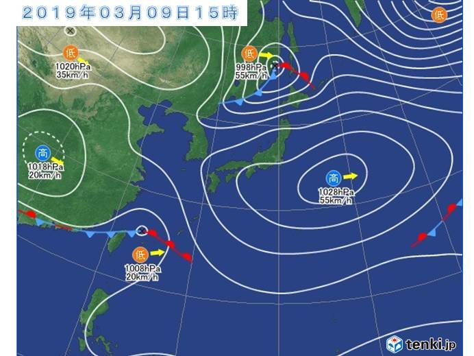 関東地方で「春一番」