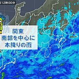 関東は本降りの雨　都心の正午の気温5度台