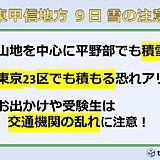 関東　9日の雪の見通しと注意点