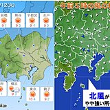 12日　関東　晴天で厳寒が少し和らぐ