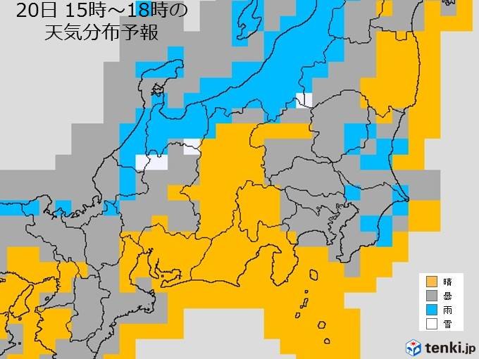 注意点その4　夕方からにわか雨