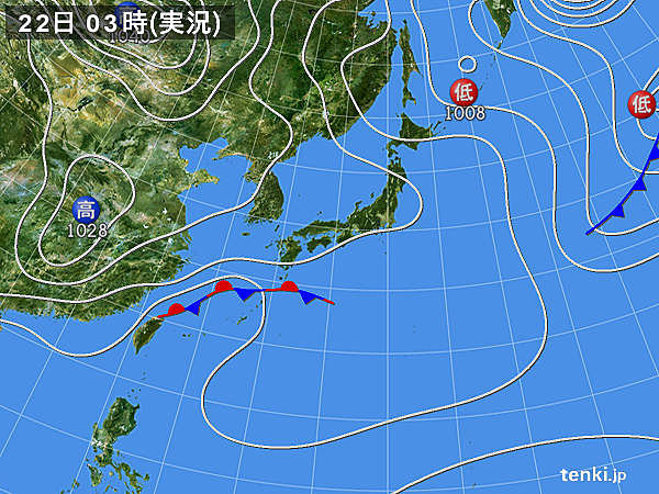 22日　日差し暖か　でもゆっくり下り坂