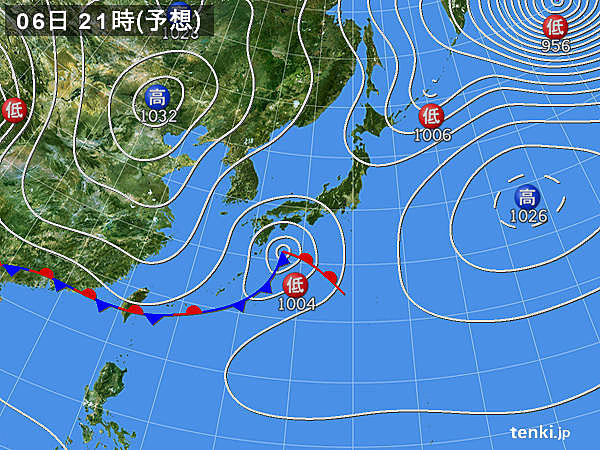 6日　広い範囲で雨に　雪が降る所も_画像