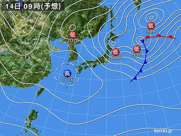 今週は度々低気圧が急発達