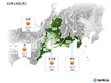 東海　18日はおおむね晴天