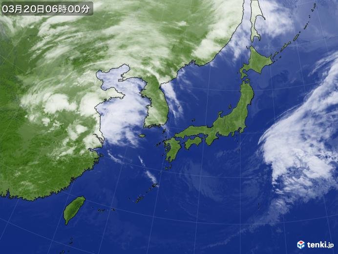 今朝の天気 広い範囲で快晴_画像