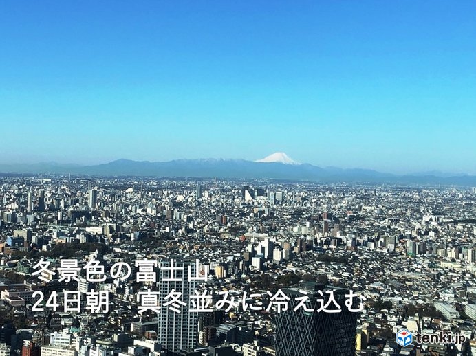 列島冷え込む　真冬並みの所も