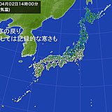 寒の戻り　4月としては記録的な寒さも