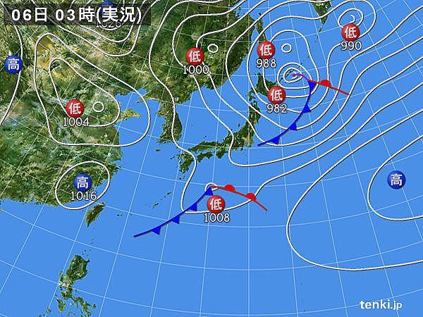 6日(土)の天気