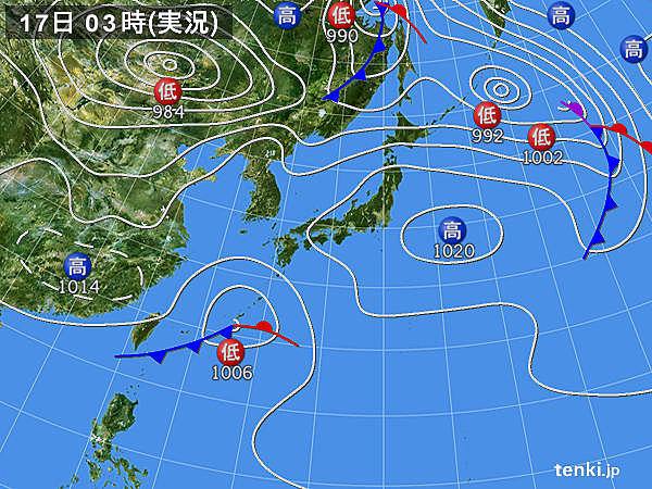 17日　北海道は急な雪解け注意　九州～関東にわか雨