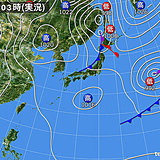 19日　日本海側はヒンヤリ　太平洋側も夜は北風強め