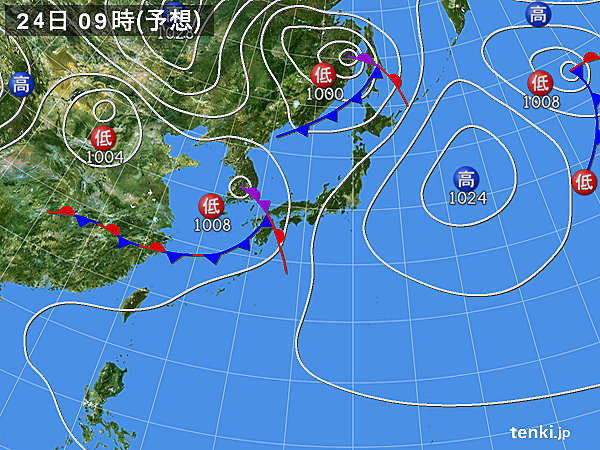 あす24日(水)の天気