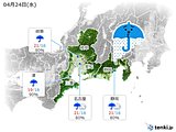 東海　24日は各地雨