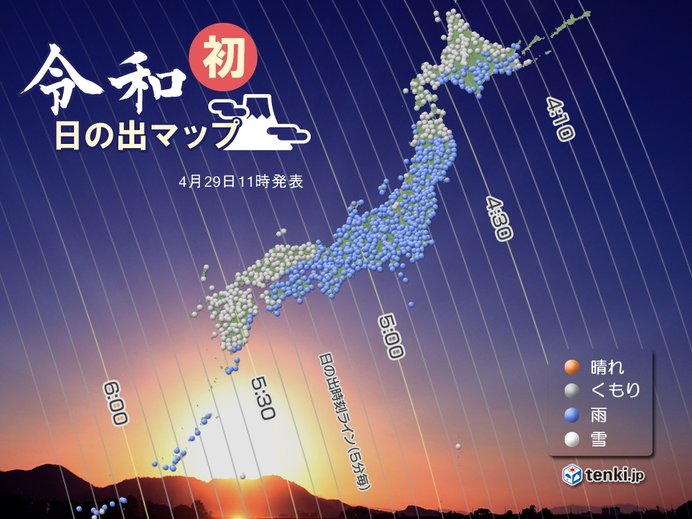 令和初の日の出は・・・