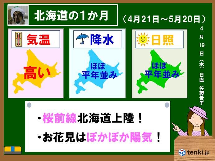 北海道の1か月　ぽかぽか桜日和