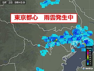 東京都心　外のレジャーは　落雷・突風・急な雨に注意