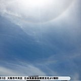 大阪　太陽の周りに大気光学現象