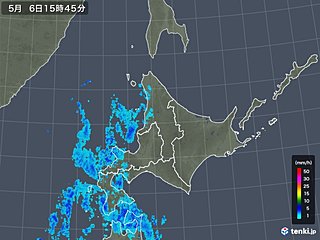 北海道　これから明日にかけて全道的に雨に
