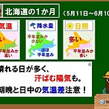 北海道の1か月　汗ばむ陽気が多そう