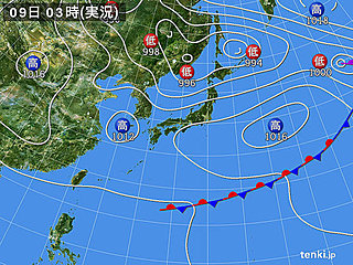 9日　雲が多く九州は雨　北海道は天気急変に注意
