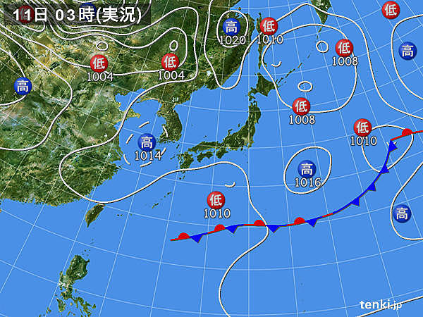 きょうの天気 北海道は所々で雨や雪 関東周辺も局地的に雨雲