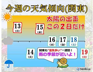 こちらも令和初!日本列島に梅雨の気配!