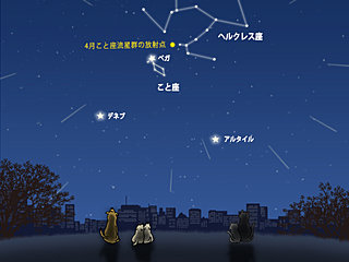 星に願い事を「4月こと座流星群」ピーク