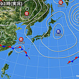 14日　沖縄は強い雨・落雷・突風　関東も激しい雨