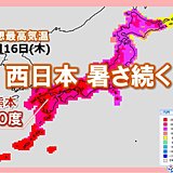 西日本 あす16日も夏の暑さ 熱中症注意