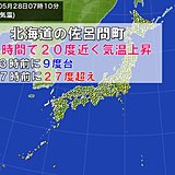 今朝　わずか4時間で20度近く上昇　北海道佐呂間