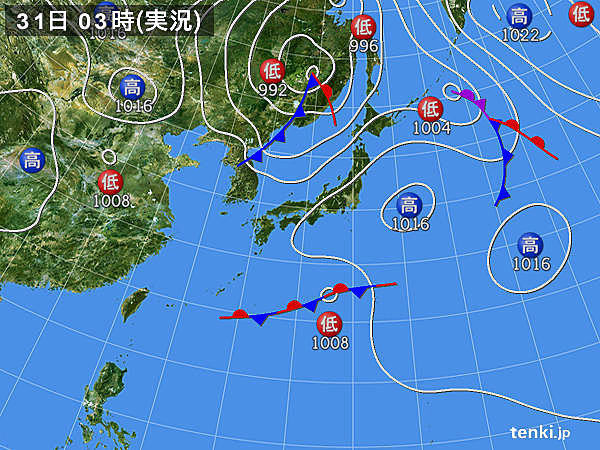 31日　全国的にムシムシ　日本海側を中心に雨