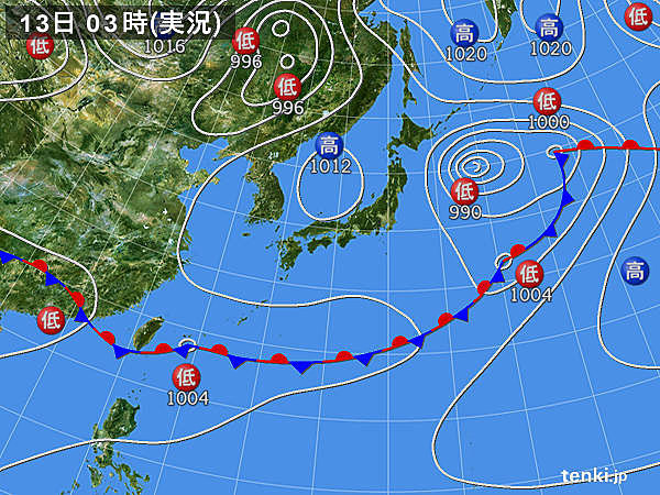 13日　晴れて気温上昇　真夏日も　沖縄は梅雨空