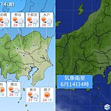 14日関東　7月並みの暑さが続く所も　天気は下り坂