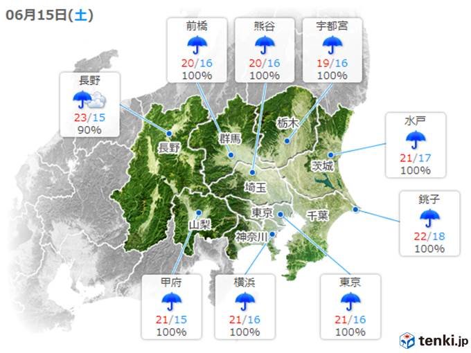 土曜　横なぐりの雨も　空気ヒンヤリ