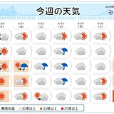 週間　土日はまた雨か　西日本の梅雨入りもそろそろ?