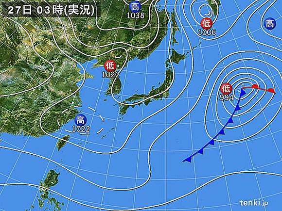 27日　西は春の陽気　花粉飛散も